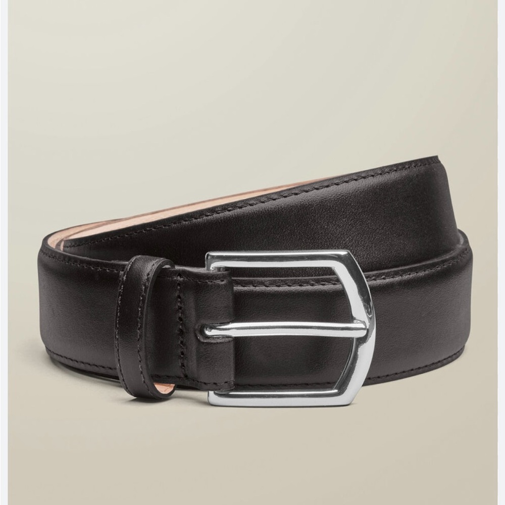 Charles Tyrwhitt Men's Black Leather Belt-38-40inch